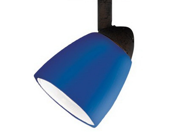 4.87" Height Serpentine Track Head With Shade - Blue & Rust