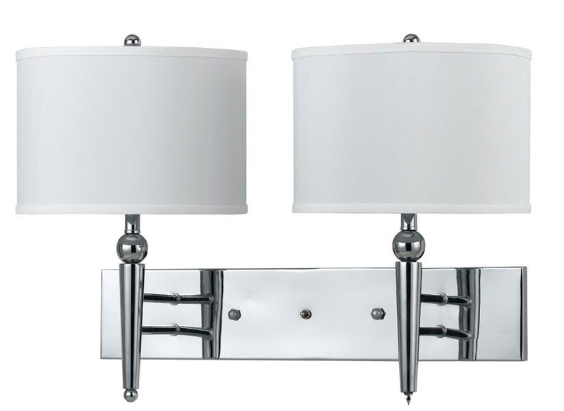 Wall Lamp - Chrome & White - Metal