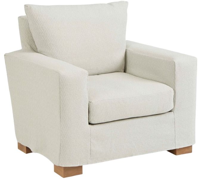 Nan Four Seasons Customizable Blake Slipcovered Accent Chair With Feather Blend