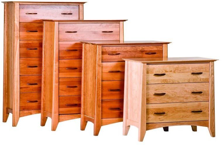 Chest Woodforms Solid American Black Cherry Willow 4 Drawer Storage Chest