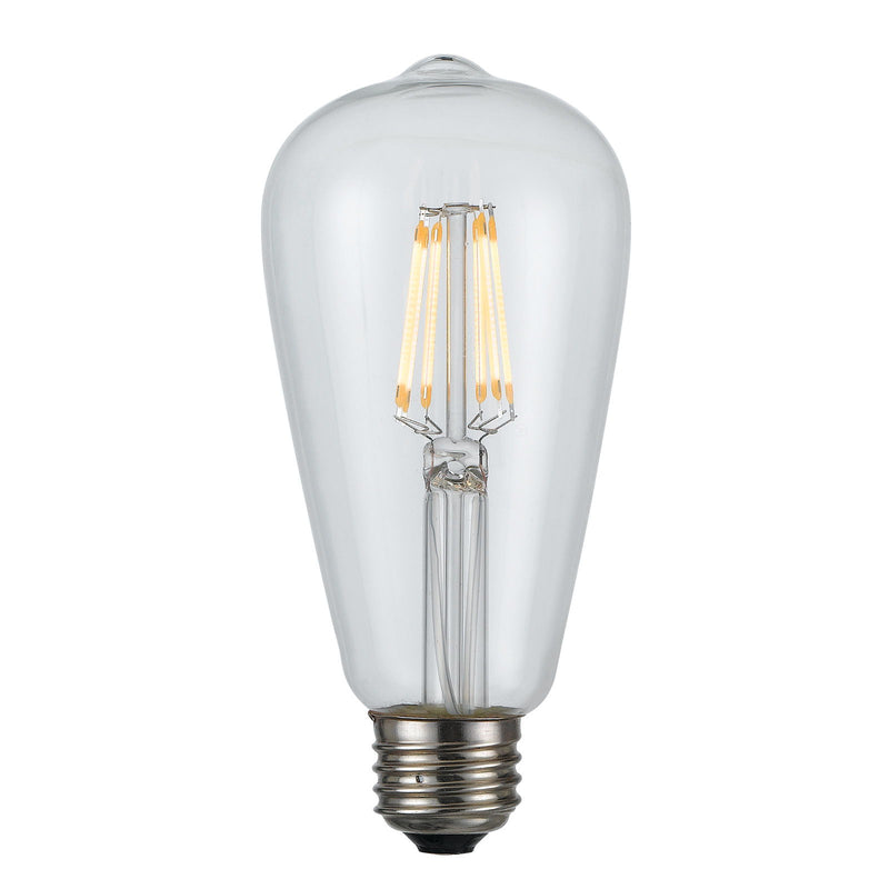 Edison LED Bulb, 6W, 22K, E26 Socket Base - Pearl Silver