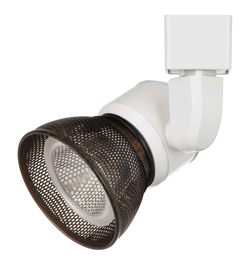 6.25" Height Metal Track Head - White & Rust - Mesh