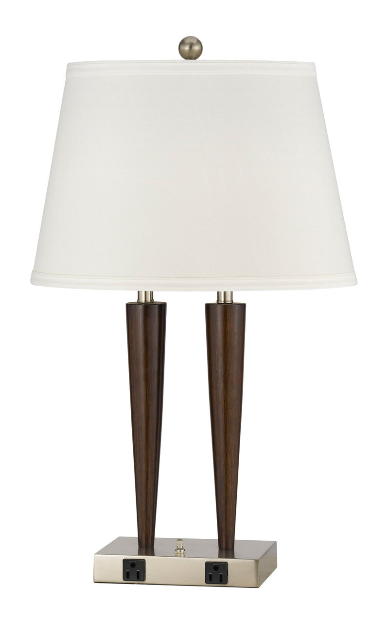 Hotel - 26" Height Resin and Metal Desk Lamp - Espresso & Brushed Steel