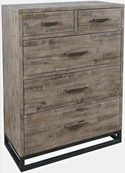 Nan Jofran East Hampton 5-Drawer Distressed Gray Wood Bedroom Chest by Jofran Inc.