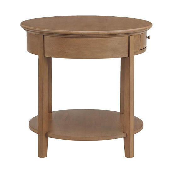 McKenzie - Round End Table - Pecan