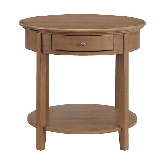 McKenzie - Round End Table - Pecan