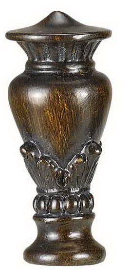 2.2" Height Resin Finial - Medium Wood