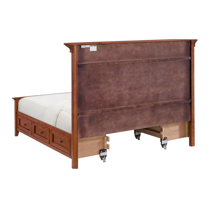 McKenzie - King Grand Storage Bed - Glazed Antique Cherry