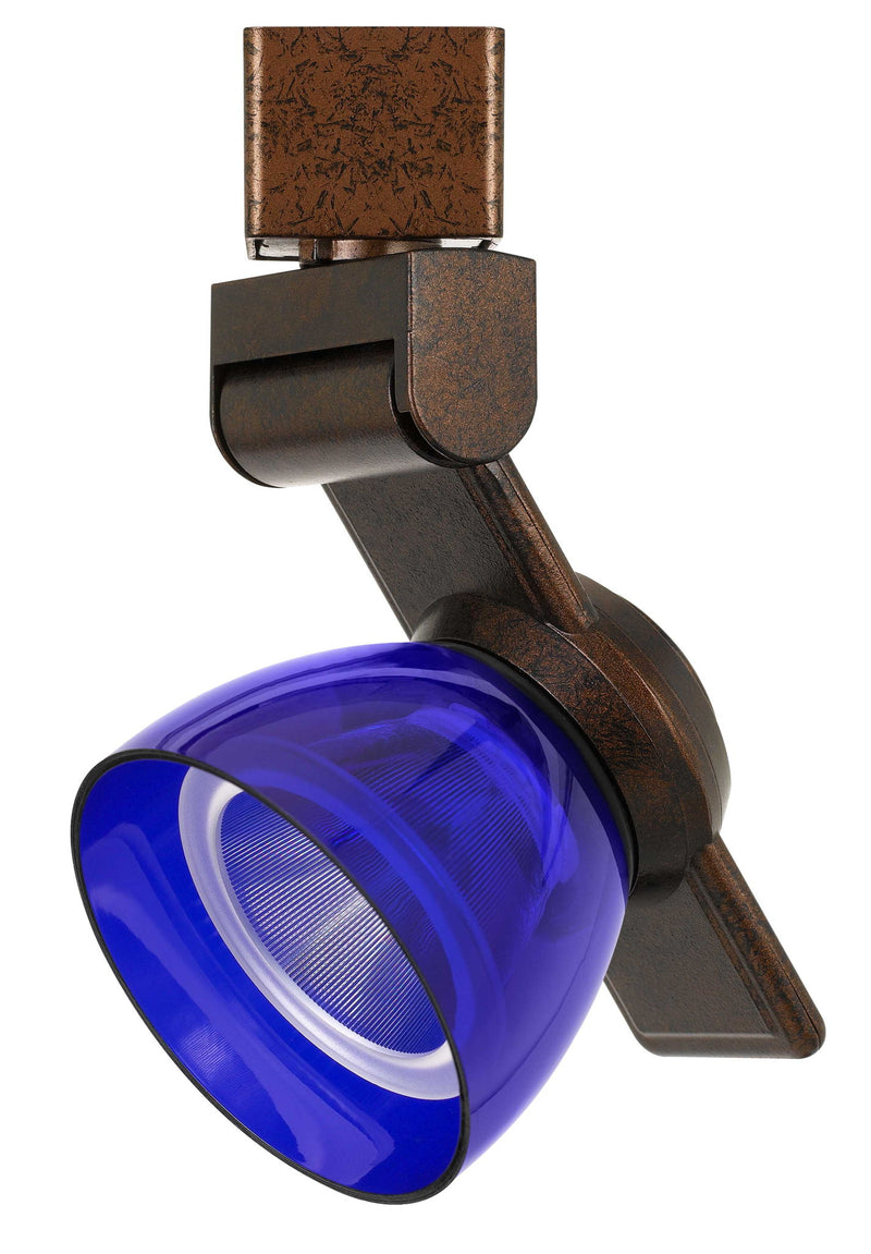 6" Height Metal Track Head - Rust & Blue