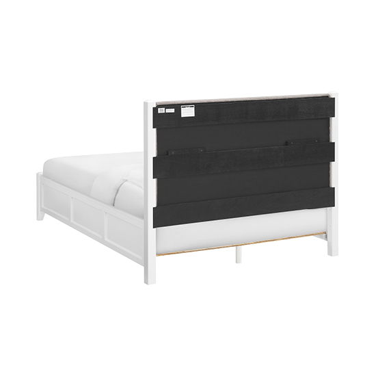 McKenzie - Queen Upholstered Panel Bed - Snowbound