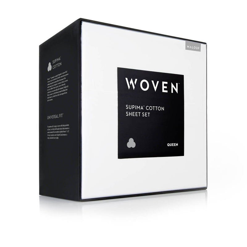 Woven Supima - Cotton Sheets - Split King - White