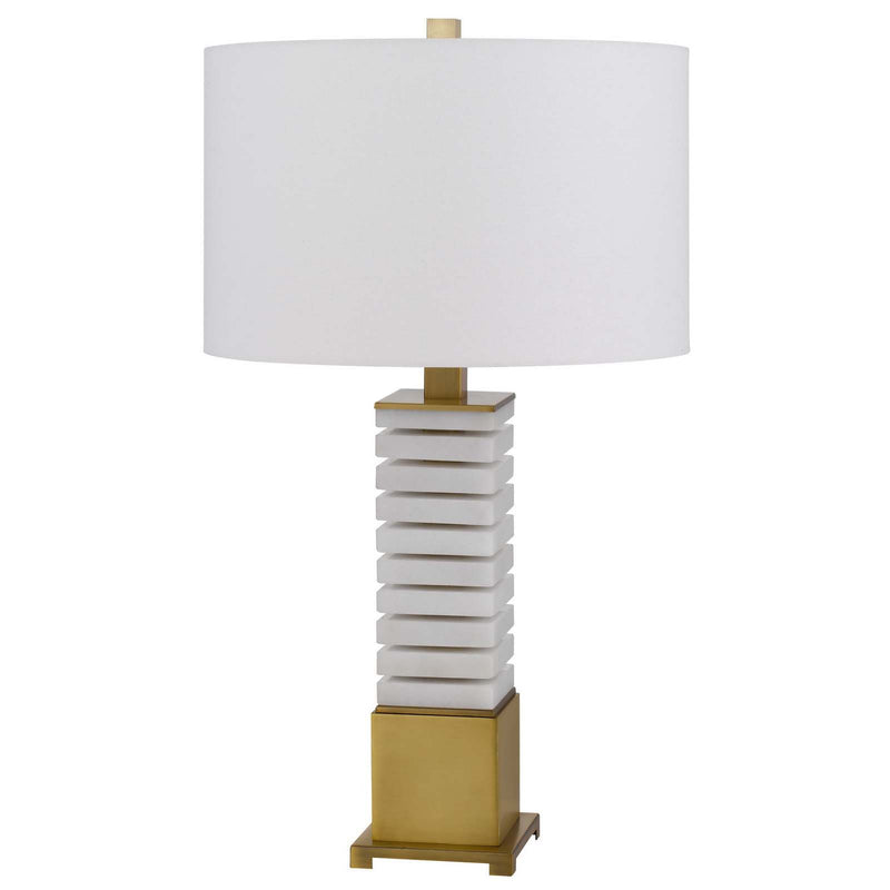 Cranbourne - 28.25" Height Meta - Antique Brass / Marble