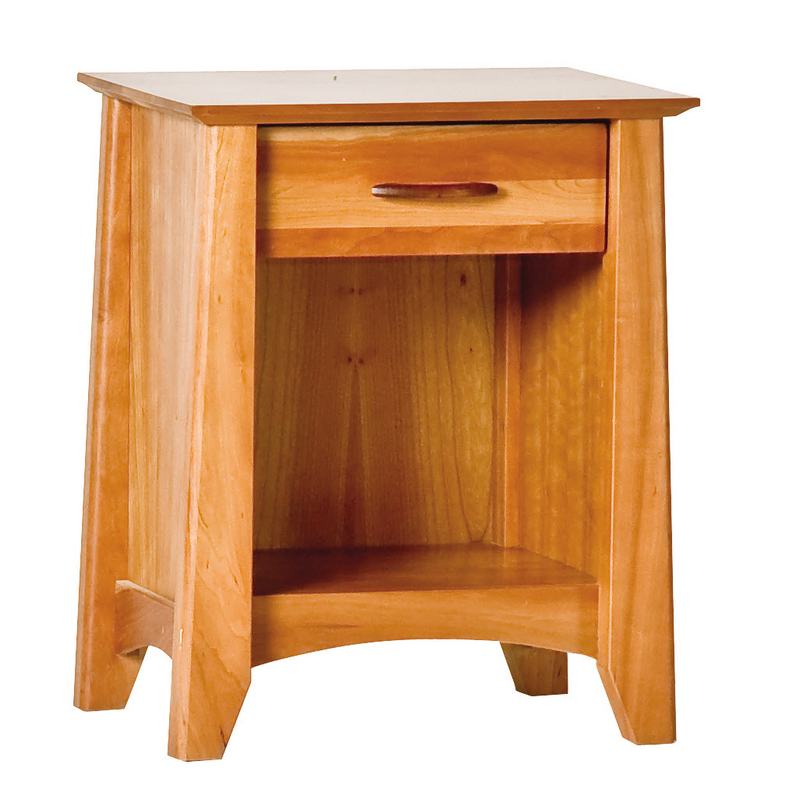 Nightstand Woodforms Willow Solid American Black Cherry Nightstand With Walnut Drawer Handle