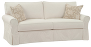 Sofa Four Seasons Alexandria 94-Inch Slipcovered 2-Seat Grande Sofa – angled view