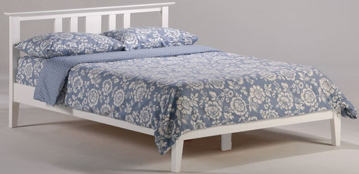 Panel Bed Night & Day Furniture Thyme White Solid Wood Panel Bed