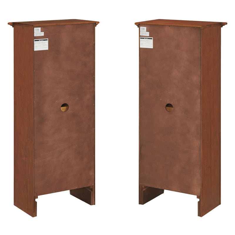 McKenzie - Bookcase Piers (Set of 2) - Glazed Antique Cherry