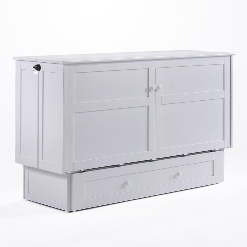 Dark Chocolate Murphy Bed Night & Day Clover Murphy Cabinet Bed With Queen Gel Mattress by Night & Day Furniture