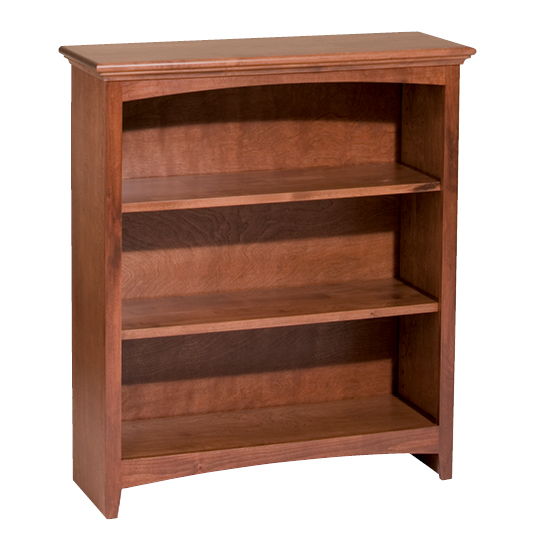 McKenzie - 36'' H X 30'' W Alder Bookcase - Glazed Antique Cherry