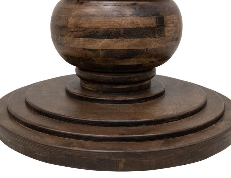 Lumiere - Round Pedestal Table - Brown