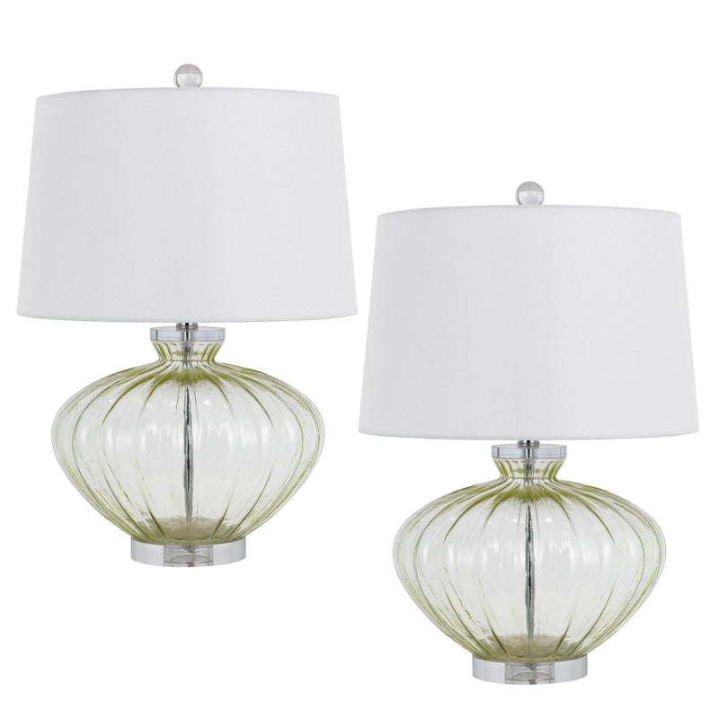 Delta - 150W 3 Way Table Lamp (Set of 2) - Glass