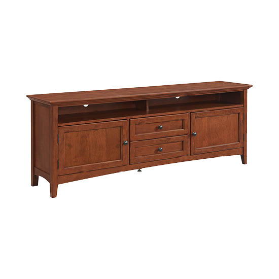 McKenzie - 74" W Sound Bar Media Console - Glazed Antique Cherry
