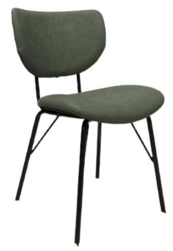 Nan Jofran Owen Jade Upholstered Dining Side Chair With Metal Legs by Jofran Inc.