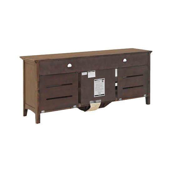 McKenzie - 64'' W Sound Bar Media Console - Pecan