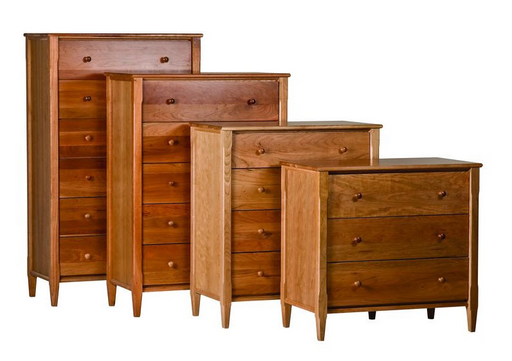 Chest Woodforms Shaker Collection Solid American Black Cherry 3-Drawer Chest