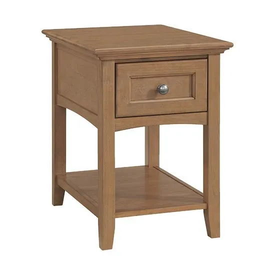 McKenzie - Chair Side Table - Pecan
