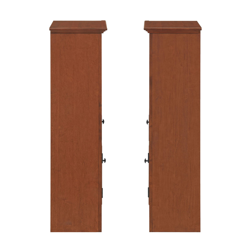 McKenzie - Bookcase Piers (Set of 2) - Glazed Antique Cherry