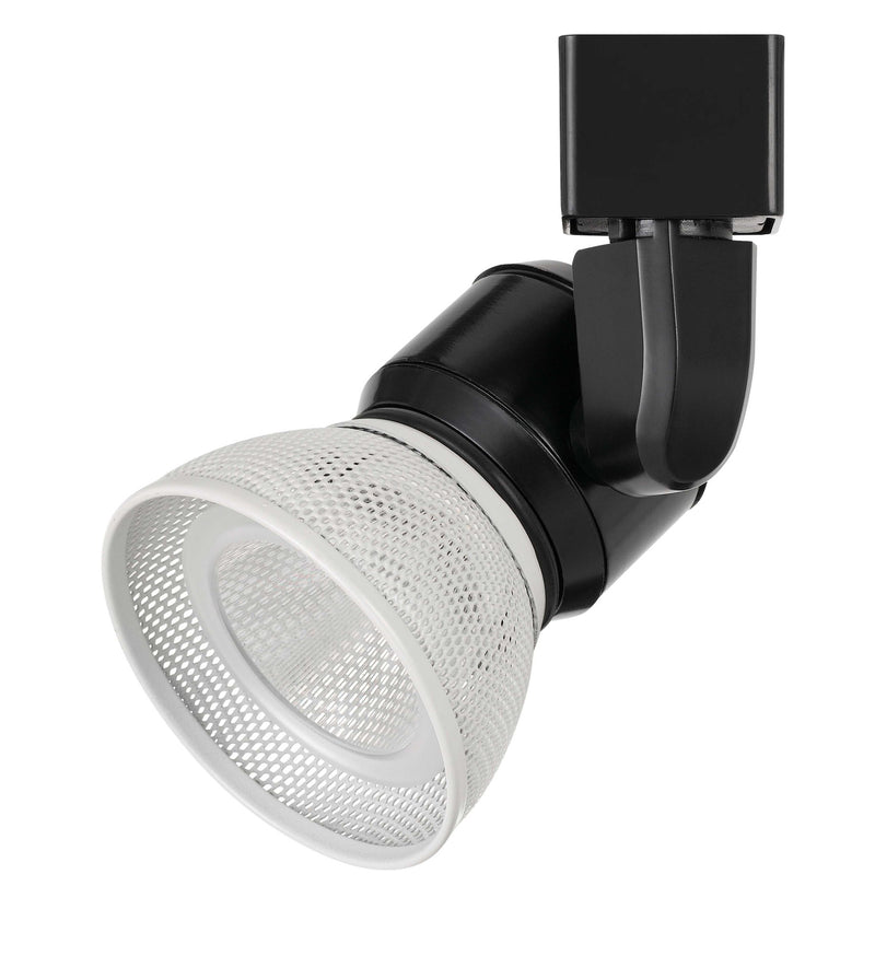 6.25" Height Metal Track Head - Black & White - Mesh