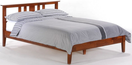 Panel Bed Night & Day Furniture Thyme Cherry Wood Queen Panel Bed Frame