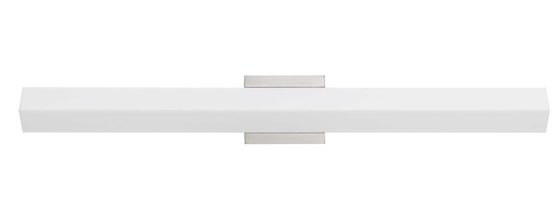 4.75" Height Acrylic and Metal Vanity Light - Brushed Steel - Metal & Plastic