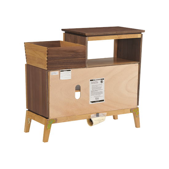 Addison - 38" W Vinyl Record Station - Natural