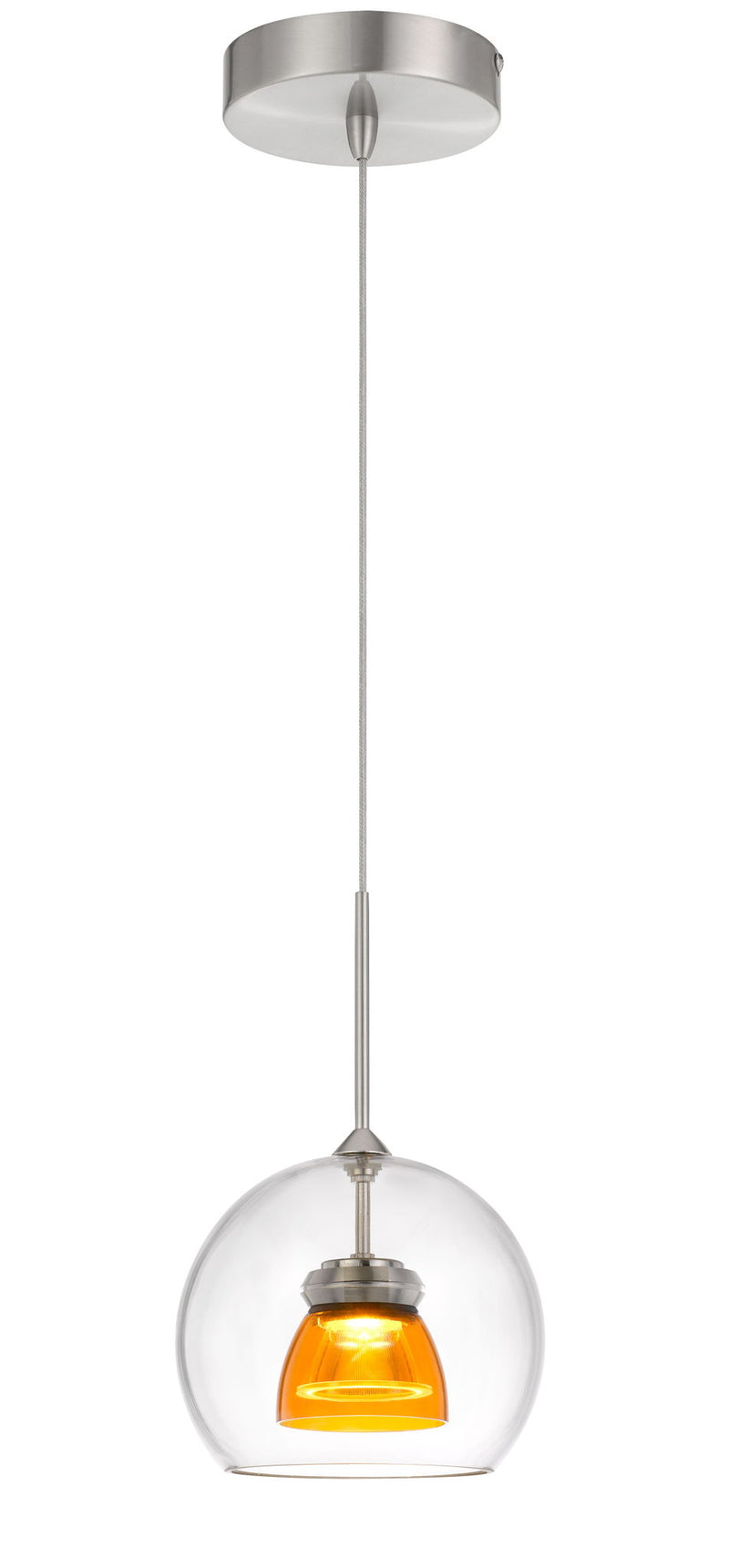 11.5" Height Pendant - Clear Yellow