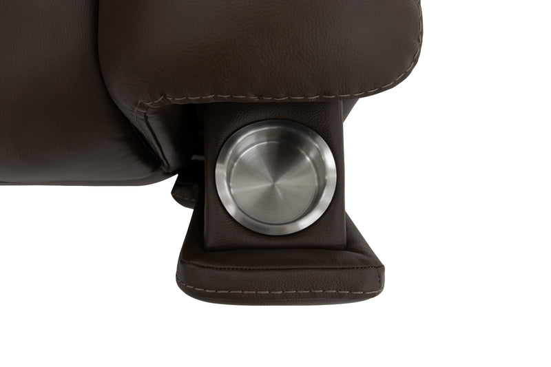 Tobacco Leather Power Massaging Lift Recliner