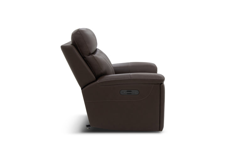 Tobacco Leather Power Massaging Lift Recliner
