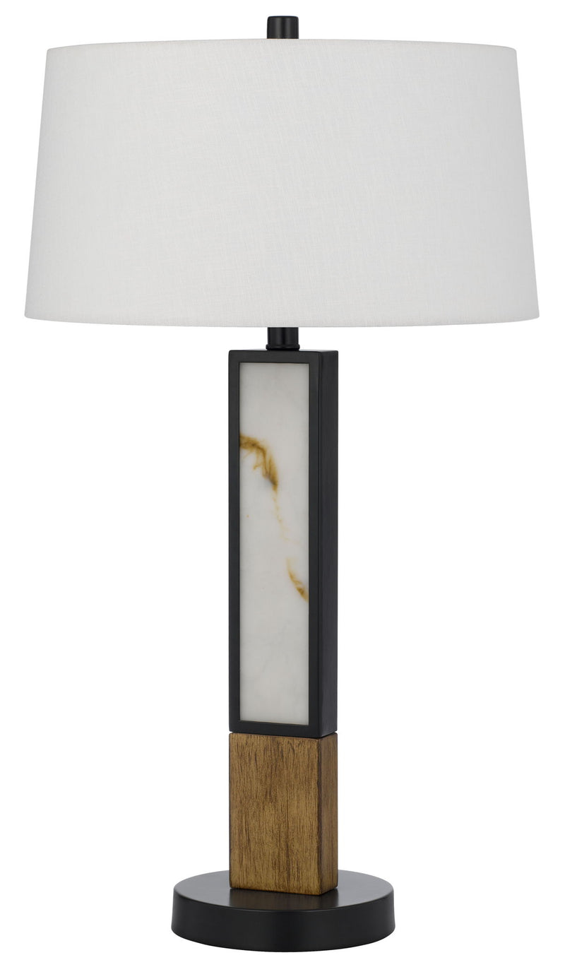 Jessore - Metal Table Lamp - Dark Bronze With Hardback Linen Shade