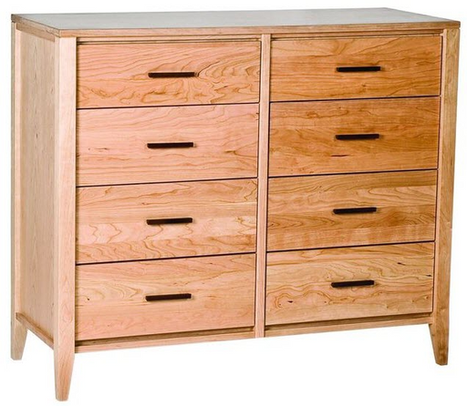 Dresser Woodforms Solid American Black Cherry Luna Small 8 Drawer Dresser