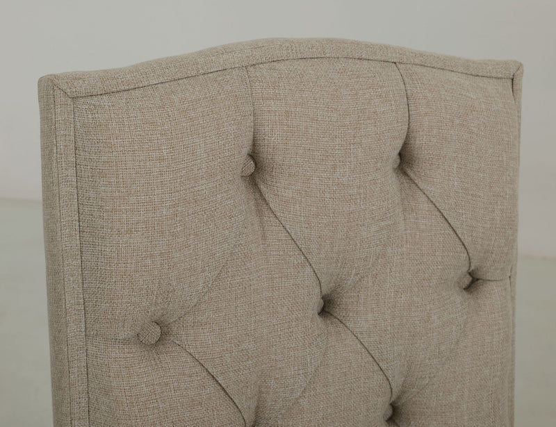Marquez - Upholstered Chair With Tufted Back (Set of 2) - Two Tone Light Brown