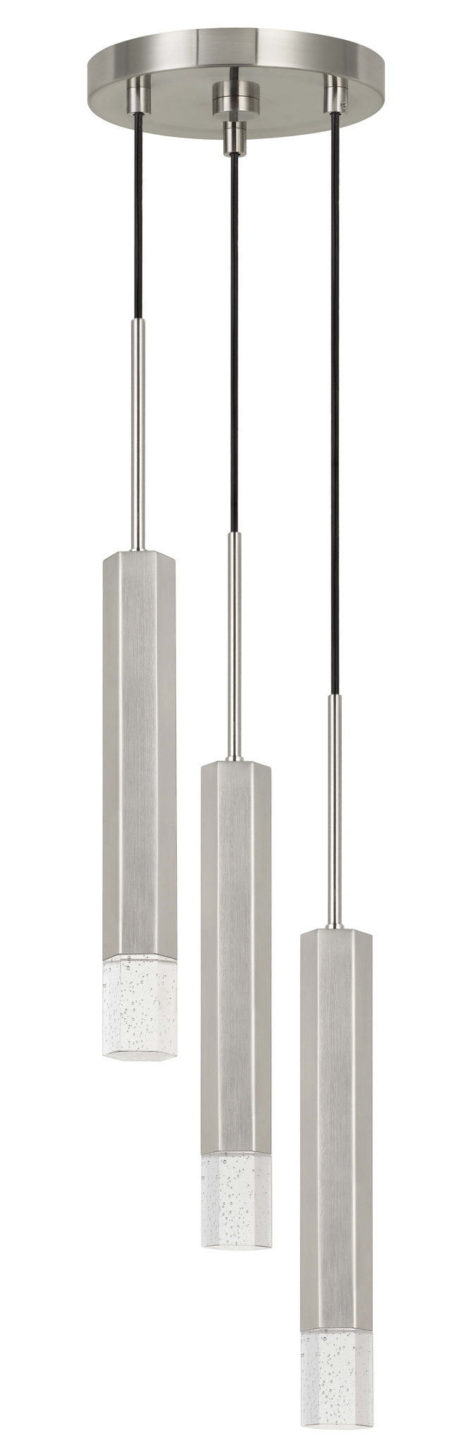 24" Height Aluminum Cast Pendant - Pearl Silver