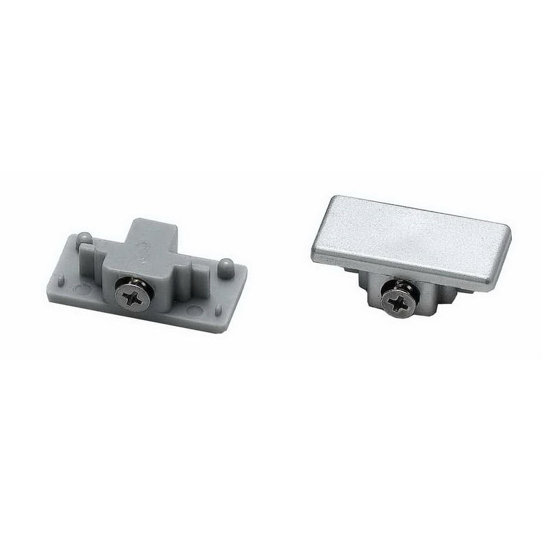 0.5" Height Dead End Cap - Brushed Steel