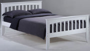 Panel Bed Night & Day Furniture Sasparilla White Twin Solid Wood Bed