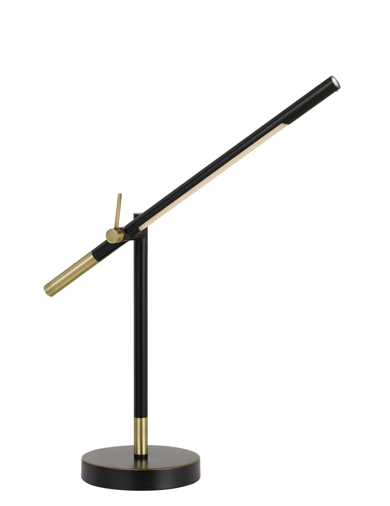 Virton - 27" Height Metal Desk Lamp - Black & Antique Brass