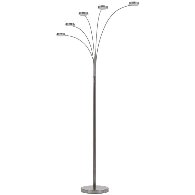 Malibu - 82" Height Metalarc Floor Lamp - Brushed Steel