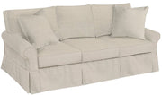 Nan Four Seasons Crissy 3-Seat Customizable Slipcovered Fabric Sofa