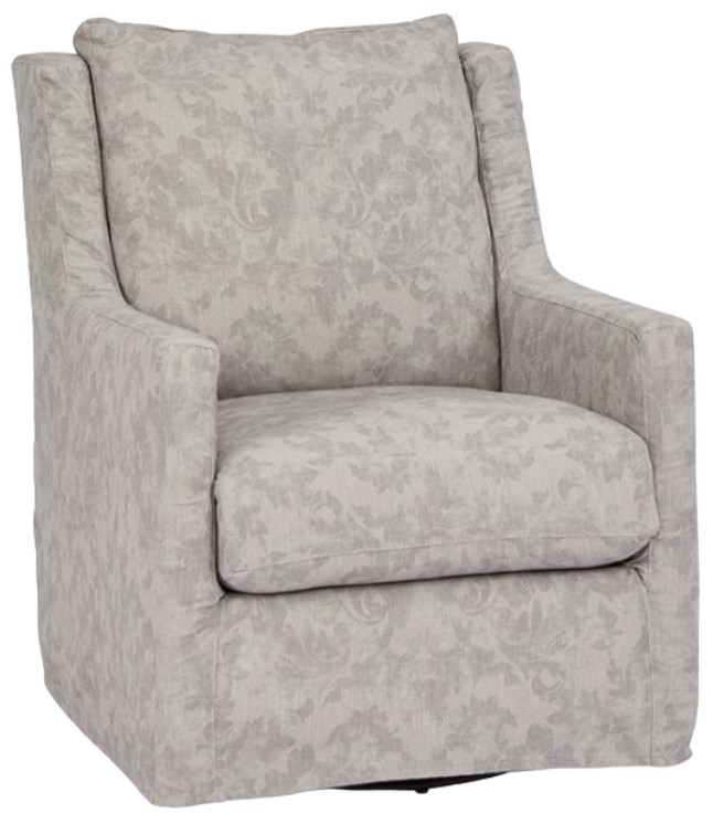 Swivel Chairs Four Seasons Lainey Extra Large Slipcovered Swivel Glider Accent Chair