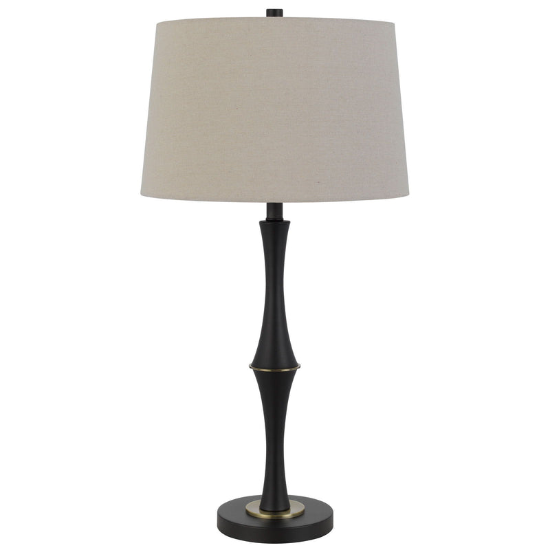 Salter - 31" Height Metal Floor Lamp - Matte Black / Linen