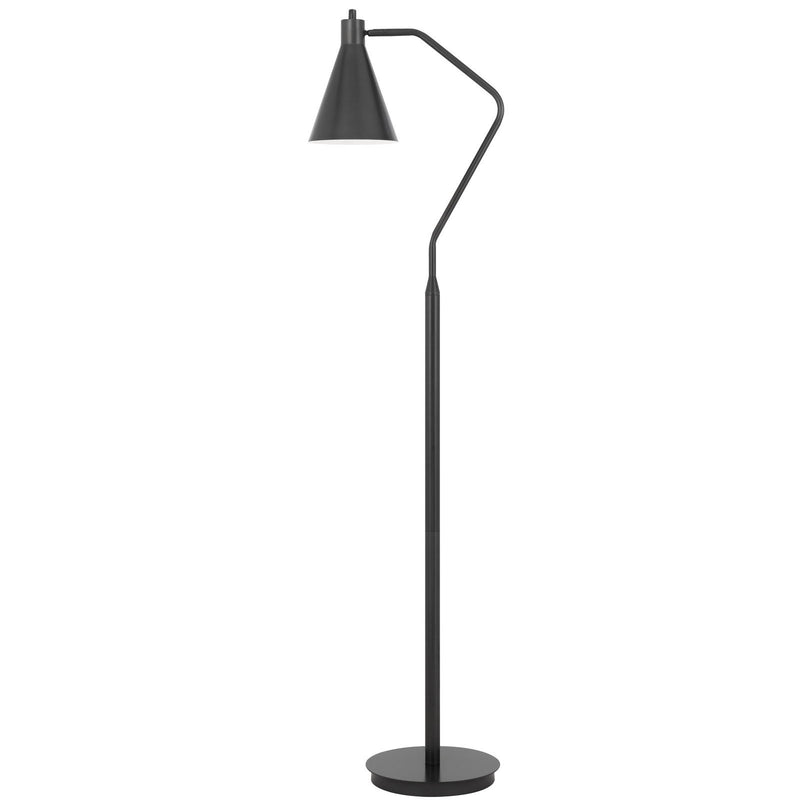 Capstone - Type A LED Bulb 15W Max Task Metal Floor Lamp With Swivel Shade - Black