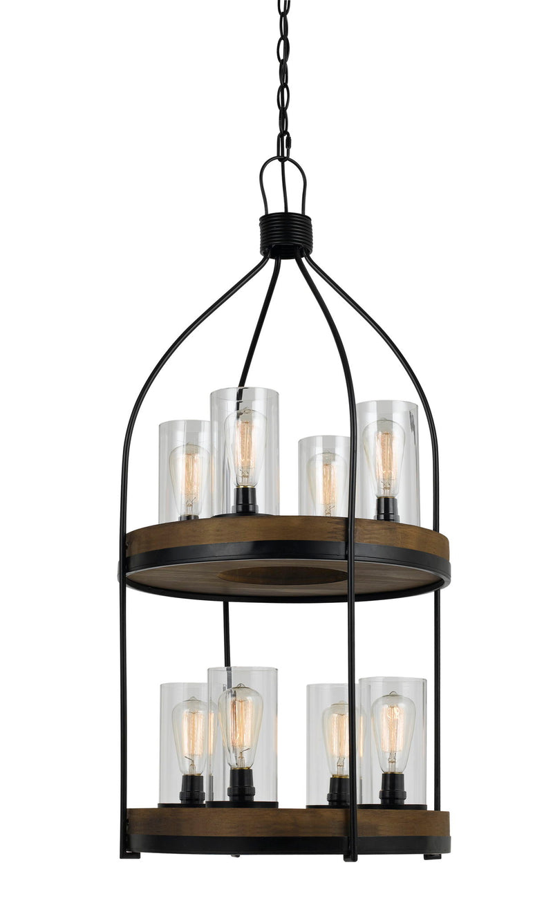 Chardon - 39" Height Metal and Wood Fixture - Iron Wood